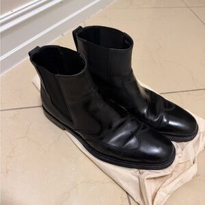 Black Ferragamo Leather Men's Boots